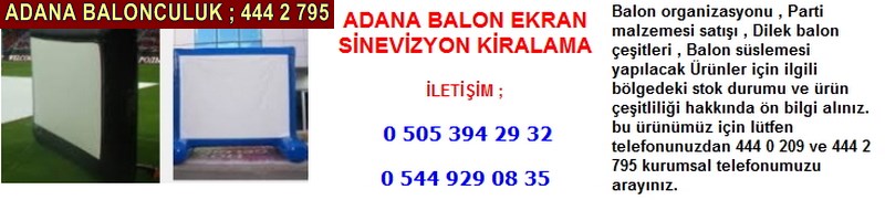 Adana balon ekran sinevizyon kiralama firması iletişim ; 0 544 929 08 35