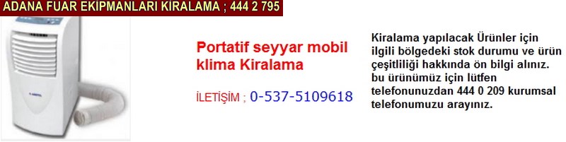 Adana portatif seyyar mobil klima kiralama firması iletişim ; 0 505 394 29 32