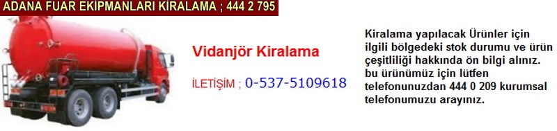 Adana vidanjör kiralama firması iletişim ; 0 505 394 29 32