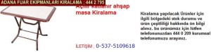 Adana açılır katlanır ahşap masa kiralama firması firması iletişim ; 0 505 394 29 32