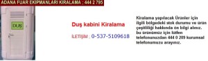 Adana duş kabini kiralama firması iletişim ; 0 505 394 29 32