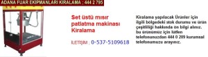 Adana set üstü mısır patlatma makinası kiralama firması iletişim ; 0 505 394 29 32